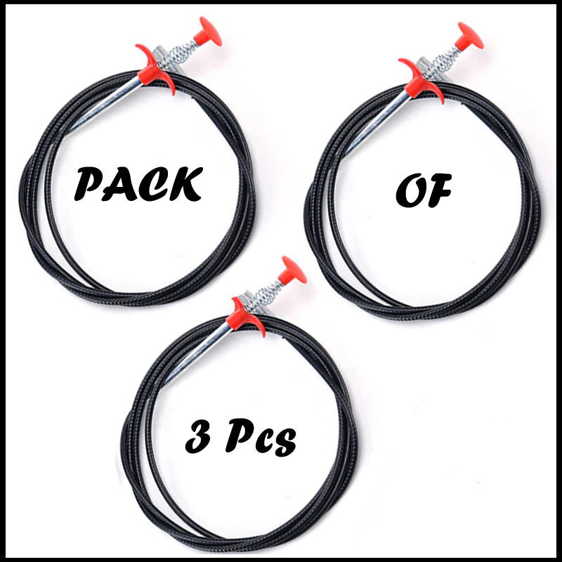 Pack of 3 Flexible Sewer Picker Tools with Hand-Pinch Garbage Clip for Efficient Cleaning